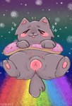 6_nipples alternate_form animal_genitalia animal_pussy bodily_fluids female feral food genital_fluids genitals multi_nipple nipples paws plump_labia pussy rainbow rainbow_trail solo space spread_legs spreading vaginal_fluids wet catluvs3 nyan_cat_(copyright) pop-tarts nyan_cat domestic_cat felid feline felis food_creature hybrid living_pastry mammal poptart_creature absurd_res colorful_theme hi_res meme