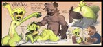 anthro areola barbell_piercing biped black_nose blush bodily_fluids breasts brown_body brown_fur clothing cum cum_in_pussy cum_inside duo eating eating_food erection eyes_closed female footwear footwear_only from_behind_position fur genital_fluids genitals green_body green_fur looking_back male mostly_nude mouth_closed nipple_barbell nipple_piercing nipples nude open_mouth open_smile penetration penile penile_penetration penis piercing pussy rear_view sex small_breasts smile socks socks_only text vaginal vaginal_penetration cjfurs microsoft minecraft mojang xbox_game_studios hoof_(cjfurs) creeper_(minecraft) hyena mammal english_text hi_res