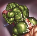 anthro back_muscles balls big_muscles bodily_fluids butt cum duo foreskin genital_fluids genitals glans green_body green_skin hot_dogging human_on_anthro humanoid_genitalia humanoid_penis interspecies male male/male muscular muscular_male penetration penis red_eyes retracted_foreskin sex sharp_teeth size_difference small_dom_big_sub solo_focus teeth lytta_the_bug dc_comics killer_croc crocodile crocodilian crocodylid human mammal reptile scalie 2018 absurd_res hi_res