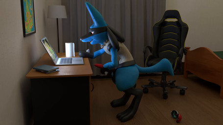 animal_genitalia animal_penis anthro balls blue_body blue_fur bodily_fluids canine_genitalia canine_penis cum ejaculation fur genital_fluids genitals knot knotted_penis male masturbation penis red_eyes solo sound_effects surprised sound_warning webo opennsfwsp_(sfx) nintendo pokemon canid canine generation_4_pokemon generation_7_pokemon legendary_pokemon lucario mammal pokemon_(species) zeraora 16:9 3d_(artwork) 3d_animation animated digital_media_(artwork) hi_res long_playtime sound video voice_acted widescreen