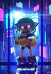 female holding_object solo standing uno_yuuji nintendo splatoon animal_humanoid cephalopod cephalopod_humanoid humanoid inkling marine marine_humanoid mollusk mollusk_humanoid hi_res