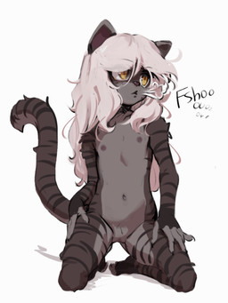 4_toes 5_fingers anthro areola arm_markings biped black_body black_claws black_feet black_fur black_hands black_markings black_stripes blush blush_lines blushing_at_viewer border butt claws countershade_face countershade_fur countershade_legs countershade_neck countershade_tail countershade_torso countershading cute_fangs dipstick_ears ear_markings eyebrow_through_hair eyebrows facial_markings fangs feet female female_anthro finger_claws fingerless_(marking) fingerless_gloves_(marking) fingers flat_chested front_view fur genitals gloves_(marking) grey_body grey_countershading grey_ear_tips grey_fingers grey_fur grey_text grey_toes hair hand_on_hip hand_on_own_hip head_markings hip_markings humanoid_hands inner_ear_fluff kneeling leg_markings loli long_hair long_tail looking_at_viewer markings monotone_background monotone_hair multicolored_body multicolored_ears multicolored_fur navel nerd nipples nude nude_anthro nude_female one_fang open_mouth open_smile outline outside_border pawpads pink_pawpads plantigrade plantigrade_pawpads pose pupils purple_areola purple_background purple_blush purple_inner_ear purple_inner_ear_fluff purple_nipples purple_nose purple_tuft raised_finger shoulder_markings simple_background sitting slim slim_anthro slim_female slit_pupils smile smiling_at_viewer socks_(marking) solo striped_arms striped_body striped_face striped_fur striped_hips striped_legs striped_markings striped_shoulders striped_tail stripes tail tail_markings talking_to_viewer teeth text toeless_(marking) toeless_socks_(marking) toes tongue translucent translucent_hair tuft vulva white_border white_eyebrows white_hair white_outline white_sclera white_text yellow_eyes young young_anthro young_female butterchalk amalia_(claralaine) domestic_cat felid feline felis mammal english_description english_text full-length_portrait portrait