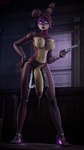 balls big_penis bodily_fluids breasts clothing clothing_aside genital_fluids genitals gun gynomorph hair handgun intersex machine penis precum purple_eyes ranged_weapon red_body revolver solo thong thong_aside underwear underwear_aside vein veiny_penis weapon doctorpurple2000 five_nights_at_freddy's scottgames bonnie_(fnaf) isabel_(doctorartemis) animatronic lagomorph leporid mammal rabbit robot 3d_(artwork) digital_media_(artwork) hi_res