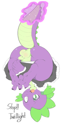 3_toes 4_fingers alternative_fashion anthro balls butt claws clothed clothing crossdressing dangling dialogue embarrassed feet femboy fingers flaccid forced foreskin genitals glistening glistening_butt green_eyes humanoid_genitalia humanoid_penis magic maid_uniform male open_mouth penis perineum purple_body rear_view shocked shy simple_background small_penis solo spikes spikes_(anatomy) surprised tail tail_grab text toes uniform upside_down white_background wide_eyed saljidark friendship_is_magic hasbro my_little_pony mythology spike_(mlp) dragon mythological_creature mythological_scalie scalie absurd_res english_text hi_res