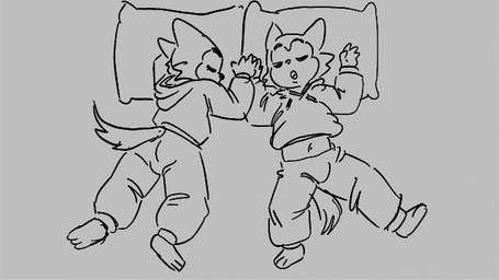 adult_on_young age_difference anal anthro anus balls bird's-eye_view blush blush_lines bottomwear bottomwear_pull butt close-up clothing clothing_pull eyes_closed fur genitals grey_background group hair head_on_pillow high-angle_view looking_pleasured lying male male/male male_rimmed male_rimming male_rimming_male on_back on_front open_mouth oral pants pants_pull pillow rear_view rimming rimming_male sex shirt simple_background size_difference sleep_molestation sleep_sex sleeping small_balls smile tail teeth thick_thighs tongue tongue_out topwear trio young young_anthro young_male charliepops helper_(charliepops) canid canine canis domestic_dog mammal 16:9 2025 2d_animation animated digital_media_(artwork) loop monochrome widescreen