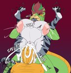 anthro anthro_on_anthro anthro_penetrated anthro_penetrating anthro_penetrating_anthro areola balls big_areola big_balls big_breasts big_nipples big_penis blonde_hair blush bodily_fluids breasts cum cum_in_pussy cum_inflation cum_inside duo erection female female_penetrated fur genital_fluids genitals green_body grey_body grey_fur hair huge_areola huge_balls huge_breasts huge_nipples huge_penis inflation lactating male male/female male_penetrating male_penetrating_female multicolored_body multicolored_fur nipples nude onomatopoeia orange_body penetration penile penile_penetration penis penis_in_pussy pussy sex sound_effects text two_tone_body vaginal vaginal_penetration batartcave claire_(batartcave) dinosaur felid mammal pantherine prehistoric_species reptile scalie tiger 2025 absurd_res hi_res