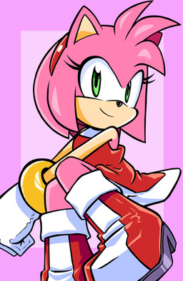 adolescent bonnet boots bracelet clothing dress female footwear gloves hair handwear headgear headwear jewelry looking_at_viewer pink_body shoes short_hair sitting smile solo young randomguy999 sega sonic_the_hedgehog_(series) amy_rose eulipotyphlan hedgehog mammal absurd_res hi_res