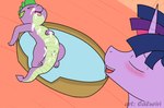 after_sex basket blush bodily_fluids caluriri container crossgender cum cum_on_body cum_on_face dragon duo equid female friendship_is_magic genital_fluids genitals hasbro mammal my_little_pony mythological_creature mythological_scalie mythology pussy scalie spike_(mlp) tail twilight_sparkle_(mlp)