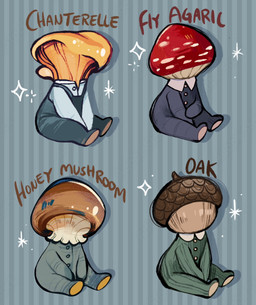 acorn ambiguous_gender chanterelle clothing faceless fly_agaric food for_a_head fruit fungus group honey_fungus mushroom neonate not_furry nut_(fruit) onesie overalls plant sitting sparkles young feefal chanterelle_(feefal) honey_fungus_(feefal) acorn_humanoid elemental_creature elemental_humanoid flora_fauna fungi_fauna fungi_humanoid humanoid mushroom_humanoid object_head plant_humanoid hi_res