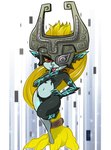 armor breasts cunnilingus_gesture fangs featureless_breasts female gesture headgear helmet not_furry red_eyes solo suggestive suggestive_gesture teeth tongue tongue_out yellow_sclera centinel303 nintendo the_legend_of_zelda twilight_princess midna humanoid twili 2021