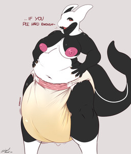 anthro bodily_fluids breasts diaper female front_view genital_fluids looking_at_viewer nipples overweight overweight_female sagging_diaper solo standing talking_to_viewer unclean_diaper urine used_diaper wet_diaper steelshark aquatic cetacean dolphin mammal oceanic_dolphin orca toothed_whale absurd_res hi_res