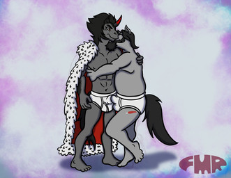 anthro barefoot briefs briefs_only clothed clothing creative_writer duo feet frottage horn kissing male monotone_briefs monotone_clothing monotone_underwear open_clothing open_robe penile penises_touching robe sex tighty_whities topless underwear underwear_frottage underwear_only white_briefs white_clothing white_underwear foxmanad friendship_is_magic hasbro my_little_pony creative_writer(vangabond) king_sombra_(mlp) hi_res signature