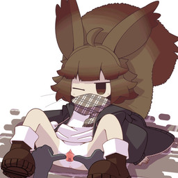 anthro anthro_focus anus biped boots bottomless bottomless_anthro bottomless_female brown_hair brown_tail clitoris clothed clothed_anthro clothed_female clothing countershading disembodied_hand duo female female_anthro female_focus fluffy fluffy_tail footwear front_view fur genitals hair hoodie inner_labia leaning leaning_backward one_eye_closed oversized_clothing oversized_hoodie oversized_topwear plantigrade scarf shoes simple_eyes sitting sitting_on_ground slim slim_anthro slim_female solo_focus spread_vulva spreading tail tan_body tan_fur topwear urethra vulva whiskers white_body white_countershading white_fur crepix flying_squirrel mammal rodent sciurid 1:1 2025 cel_shading digital_drawing_(artwork) digital_media_(artwork) shaded