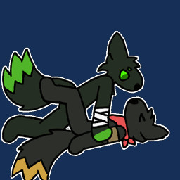 >_< anal anal_penetration anthro anthro_on_anthro anthro_penetrated anthro_penetrating anthro_penetrating_anthro arm_wraps black_body black_fur black_nose dipstick_tail duo eyes_closed fur green_eyes kerchief lying male male/male male_anthro male_penetrated male_penetrating male_penetrating_male markings nude_anthro nude_male on_back outline penetration penile penile_penetration penis_in_ass red_kerchief rough_sex sex short_loop slim_anthro slim_male snout tail tail_markings white_outline wraps mushroomwolf casualties:_unknown canid expie_(gunsawian) gunsawian hybrid mammal murid rodent 1:1 2026 animated english_description loop low_res seamless_loop
