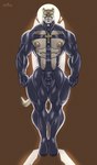 anthro black_latex boots christian_symbol christianity clothing footwear front_view latex latex_clothing latex_skinsuit male mature_male muscular muscular_anthro muscular_male nipples pecs priest religion religious_themes shoes skinsuit solo stern_look tight_clothing tiburalgo cougar felid feline mammal absurd_res hi_res