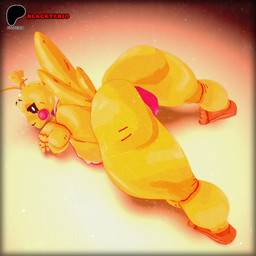 anthro ass_up big_breasts big_butt breasts butt clothing female high-angle_view looking_at_viewer machine panties pink_clothing pink_panties pink_underwear solo thick_thighs underwear wide_hips yellow_body blackterio blackhat_clawnie_(modeler) blender_cycles five_nights_at_freddy's five_nights_at_freddy's_2 scottgames toy_chica_(fnaf) animatronic robot 1:1 alternate_version_at_source blender_(artwork) digital_media_(artwork)