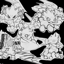 action_pose anthro clothing gloves handwear long_tongue male open_mouth pose solo tongue maelys bandai_namco digimon digimon_beatbreak digimon_(species) gekkomon scalie 1:1 hi_res multiple_scenes