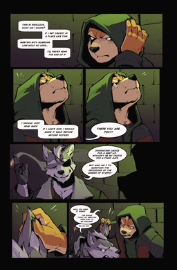anthro black_clothing black_gloves black_handwear cigarette cigarette_smoke clothing dialogue eye_patch eyewear fur gloves green_clothing green_hoodie green_topwear grey_body grey_fur handwear holding_cigarette holding_object hoodie male orange_body orange_fur smoke speech_bubble text topwear mashtateos nintendo star_fox fox_mccloud wolf_o'donnell canid canine canis fox mammal wolf absurd_res comic english_text hi_res