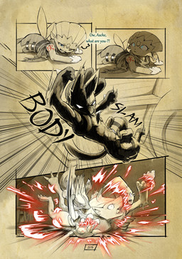 angry anthro arm_tattoo biped blue_eyes bodyslam book chest_spike claws dialogue duo eyelashes female fight fur illusion inside male page_number red_eyes red_tattoo spikes spikes_(anatomy) tail tattoo text toe_claws truescorn nintendo pokemon pokemon_mystery_dungeon spike_chunsoft asche_(truescorn) clarity_(truescorn) generation_4_pokemon generation_5_pokemon lucario pokemon_(species) weavile zoroark 2026 absurd_res colored comic english_text hi_res huge_filesize
