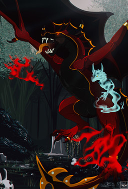 feral forest male membrane_(anatomy) membranous_wings open_mouth plant solo spread_wings tail tree wings blakezarks european_mythology mythology dragon ghost mythological_creature mythological_scalie scalie spirit vampire western_dragon wyvern absurd_res cel_shading full-length_portrait hi_res portrait shaded