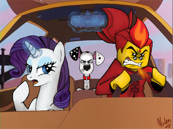 angry black_ears black_eyes black_nose black_spots blue_eyes blue_magic clothing collar driving driving_car female feral floppy_ears fur group hair heterochromatic_ears horn jacket male mane pink_inner_ear pupils purple_mane red_clothing red_collar red_hair red_jacket red_topwear spots star topwear trio white_body white_fur white_pupils white_spots yellow_body yellow_skin vulpinfare 101_dalmatian_street 101_dalmatians comfort_character_car disney friendship_is_magic hasbro lego lego_monkie_kid my_little_pony mythology dylan_(101_dalmatians) rarity_(mlp) red_son_(lego_monkie_kid) canid canine canis dalmatian domestic_dog equid equine lego_minifigure mammal mythological_creature mythological_equine unicorn 2024 crossover hi_res meme