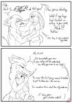 2018 absurd_res angry anthro black_and_white blood bodily_fluids canid canine clothed clothing comic crying disney embrace english_text female fox fur hi_res hug judy_hopps lagomorph leporid male mammal monochrome nick_wilde rabbit sad shadowponi tears text topless zootopia