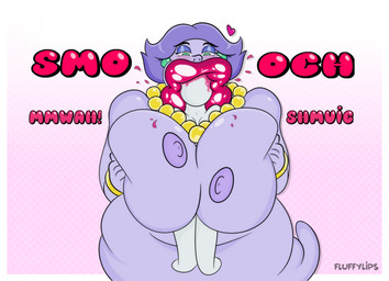 big_breasts blush breasts eyelashes eyeshadow female hair happy huge_breasts hyper hyper_lips kissing lips lipstick makeup nipples not_furry nude red_lips simple_background text thick_lips fluffylips mario_bros nintendo paper_mario madame_flurrie ghost humanoid spirit 2018 absurd_res digital_media_(artwork) hi_res
