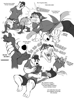 3_toes 5_fingers 5_toes anthro biped bulge cheek_tuft clothed clothed_anthro clothed_female clothed_male clothing detailed_bulge dialogue duo erection exercise facial_tuft feet female fingers foot_fetish foot_lick foot_play fur fur_markings fur_tuft genital_outline gloves_(marking) hair hands_behind_head humanoid_feet laugh leg_markings licking male male/female markings navel open_mouth open_smile penis_outline plantigrade push-up sit-up smile snout socks_(marking) tail talking_to_another teeth text tickle_fetish tickling tickling_belly tickling_feet toes tongue tongue_out tuft uvula wearing_hat sketcher92 disney zootopia major_friedkin bear canid canine fox mammal polar_bear ursine english_text hi_res monochrome