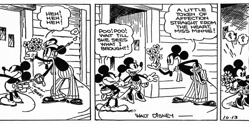 anthro bottomwear cane cigarette clothed clothing dialogue eyes_closed female fingers flower footwear group hat headgear headwear male open_mouth pants plant question_mark scissors shoes tail text trio floyd_gottfredson hardie_gramatky disney public_domain mickey_mouse minnie_mouse mister_slicker mammal mouse murid murine rodent 1930 20th_century absurd_res ancient_art comic dated english_text hi_res long_image monochrome wide_image