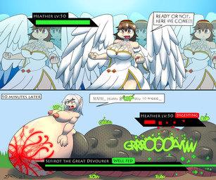 apode clone cloning female female/female female_pred fully_inside legless mass_vore nipples oral oral_vore serpentine split_form text vore dirtymac angel draconcopode lamia reptile scalie snake 6:5 absurd_res english_text hi_res