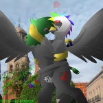 anthro beak beak_kiss building cloud cutie_mark duo feathered_wings feathers heart_symbol hug kissing male male/male mexico outside photo_background sky tail text wings tezcatl-ayauhtli hasbro my_little_pony mythology fan_character skoop tezcatl avian gryphon mythological_avian mythological_creature 1:1 2013 english_text photography_(artwork)