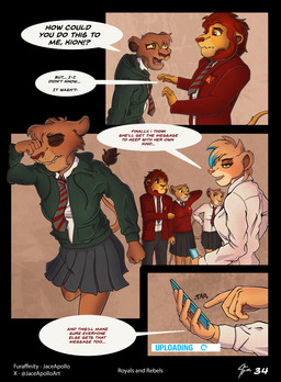 anthro bodily_fluids bottomwear clothing crying dialogue female group male school school_uniform skirt tears text uniform young jace_apollo disney the_lion_guard the_lion_king kiara_(the_lion_king) kion_(the_lion_guard) tiifu_(the_lion_guard) vitani_(the_lion_king) felid lion mammal pantherine comic english_text hi_res