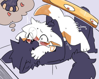 ambiguous_penetration anthro anthro_on_anthro anthro_penetrated anthro_penetrating anthro_penetrating_anthro arm_tuft biped blue_body blue_fur blush blushing_profusely bodily_fluids bubble cheek_tuft chest_tuft constricted_pupils digitigrade dream eyes_closed facial_tuft female female_on_top female_penetrated fur hand_holding head_tuft heart_symbol hug intimate intraspecies kissing lying male male/female male_on_bottom male_penetrating male_penetrating_female motion_lines narrowed_eyes nose_blush on_back on_bottom on_top penetration pupils restrained sex shaking shoulder_tuft simple_background sleeping small_pupils snot snot_bubble tail tan_background tears three-quarter_view tremble_lines trembling tuft white_body white_fur pizademokttero mythology nifram_logan angel canid canine canis dragon furred_dragon furred_scalie mammal mythological_creature mythological_scalie ophan scalie wolf 5:4 digital_drawing_(artwork) digital_media_(artwork) hi_res