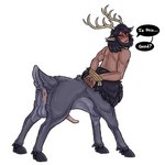 antlers anus balls blush bound countershading dialogue facial_hair freckles genitals hands_behind_back hands_tied hooves horn looking_back male penis presenting raised_tail rope solo tail tail_anus syndhart centaurworld netflix the_nowhere_king_(centaurworld) cervine cervine_taur deer deer_taur elk mammal mammal_taur taur 1:1 hi_res