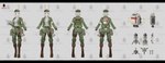 anthro black_bars bottomwear breasts clothing female fur green_bottomwear green_clothing green_hat green_headwear green_jacket green_pants green_topwear hair hat headgear headwear jacket long_ears medical_instrument military pants red_eyes scientific_instrument soldier solo text topwear uniform warrior white_body white_fur white_hair combatcatstudio unknown_artist combat_cat_studio wild_assault hongying_(wild_assault) lagomorph leporid mammal rabbit absurd_res english_text hi_res letterbox model_sheet official_art