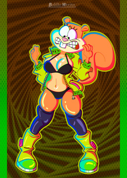 anthro big_breasts boots bra breasts clenched_teeth clothed clothing footwear fur huge_breasts jacket legwear looking_down nervous panties shoes solo standing surprised tail tan_body tan_fur teeth thigh_highs topwear underwear bolillo_werito nickelodeon spongebob_squarepants sandy_cheeks eastern_grey_squirrel grey_squirrel mammal rodent sciurid tree_squirrel 2025 absurd_res hi_res