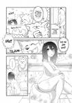 anthro big_breasts breasts canid canine canis comic covering covering_breasts dialogue english_text female fur hi_res human kemono lila_(kashiwagi_aki) male mammal monochrome nude pictographics text translated wolf yakantuzura zinovy