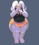 anthro clothing female looking_at_viewer overweight overweight_female shirt solo tank_top thick_thighs topwear underwear alexander_bite nintendo pokemon generation_6_pokemon goodra pokemon_(species) absurd_res hi_res