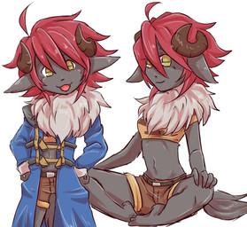 anthro armor caprine clothing duo female fur grey_fur hair kemono mammal red_hair sheep unknown_artist 

Rating: Safe 
Score: 1 
User: KemonoLover96 
Date: January 30, 2015