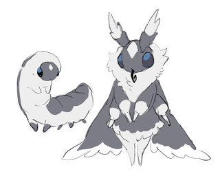 4_arms ambiguous_gender antennae_(anatomy) anthro big_eyes black_body compound_eyes diamond_(marking) dipstick_antennae feral fluffy glistening glistening_eyes head_markings leg_markings markings multi_arm multi_leg multi_limb multicolored_antennae neck_tuft proboscis_(anatomy) simple_background socks_(marking) tuft white_markings wings alretta fan_character arthropod caterpillar insect larva lepidopteran moth hi_res