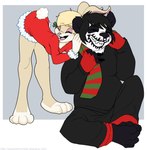 anthro duo female holidays juggalo zeriara christmas looney_tunes warner_brothers lola_bunny bear giant_panda hybrid lagomorph leporid mammal rabbit