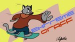 4_fingers anthro biped bottomwear clothing fingers grey_body hoodie humanoid_hands male pants skateboard skateboarding solo topwear vehicle sobieniak brok_the_investigator cowcat_games graff_filsh domestic_cat felid feline felis mammal 16:9 2021 hi_res widescreen