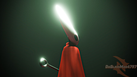 2_horns cloak clothing earless female horn hornet's_needle looking_at_viewer looking_back red_clothing solo weapon white_face daglassman4797 hollow_knight_(franchise) team_cherry hornet_(hollow_knight) arthropod 16:9 3d_(artwork) blender_(artwork) digital_media_(artwork) hi_res watermark widescreen