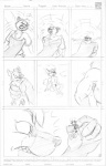 anthro attribute_theft biceps body_size_growth breasts canid canine canis clothed clothing comic energy_drain english_text erection extreme_size_difference eye_contact female flaccid fox front_view genitals graphite_(artwork) group growth hi_res holding_character looking_at_another macro male mammal michael_higgs micro monochrome muscle_growth muscular muscular_female nude pencil_(artwork) penis shrinking simple_background size_difference size_theft size_transformation tail text traditional_media_(artwork) transformation white_background wolf