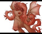 bat_wings claws cutie_mark ear_tuft eyebrows eyelashes fangs female feral fur glowing glowing_eyes hair hooves leg_tuft long_hair long_tail membrane_(anatomy) membranous_wings notched_wings pink_hair pink_tail raised_hoof red_eyes solo tail teeth tuft wing_claws wings yellow_body yellow_fur kirbscuit friendship_is_magic hasbro my_little_pony flutterbat_(mlp) fluttershy_(mlp) bat_pony equid mammal digital_media_(artwork) hi_res