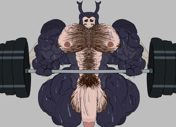 abs anthro armpit_hair arthropod_abdomen balls barazoku biceps big_muscles bodily_fluids body_hair chest_hair exercise genitals hairy_balls huge_muscles hyper hyper_muscles hyper_pubes insect_wings male muscular muscular_anthro muscular_male nipples pecs penis pubes smile solo sweat vein veiny_muscles weightlifting wings workout buffbug buffy_(buffbug) animal_humanoid arthropod arthropod_humanoid beetle beetle_humanoid humanoid insect insect_humanoid hi_res