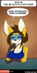 anthro ask_blog eyewear female goggles humor solo text phuufy uberquest claire_o'conell canid canine fennec_fox fox mammal true_fox absurd_res comic english_text hi_res url