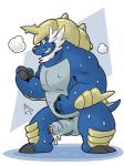 2012 anthro balls big_penis chubby erection humanoid_penis looking_down male muscles mustelid nintendo nude otter pecs penis plain_background pokémon samurott smile solo standing sweat takataka uncut video_games
Rating: Explicit
Score: 12
User: iwasbored
Date: October 04, 2013
