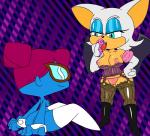 abstract_background anthro big_breasts breasts bumped_dildo clothing dildo duo eyewear female glasses hair huge_breasts legwear licking lingerie nipples panties pink_dildo purple_hair sex_toy smile thigh_highs tongue tongue_out underwear thunderfap mario_bros nintendo paper_mario sega sonic_the_hedgehog_(series) nastasia rouge_the_bat bat mammal 2016 crossover hi_res