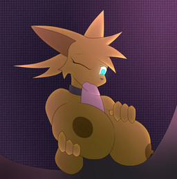 4_fingers anthro areola big_breasts big_eyes big_penis blue_eyes breast_play breasts brown_body brown_fur brown_hair brown_nipples brown_nose collar duo erect_nipples erection faceless_character faceless_male fellatio female female_penetrated fingers fur genitals glowing glowing_eyes hair hand_on_breast huge_breasts male male/female male_penetrating male_penetrating_female nipples nude one_eye_closed oral oral_penetration penetration penile penis pupils sex slit_pupils solo_focus titfuck r-mk domestic_cat felid feline felis mammal 2015 digital_media_(artwork) hi_res